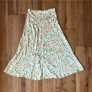 NWT Esqualo‎ Floral Print Women's Slip Skirt Sz 6 Boho 90’s Feminine Cottage